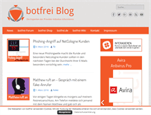 Tablet Screenshot of blog.botfrei.de